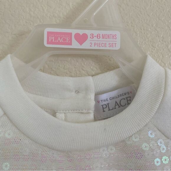 Children’s Place | Tutu Sequin Sweatshirt Dress, 3-6M - Picture 4 of 5
